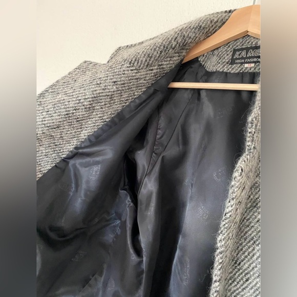 Double Breasted Boxy Grey Coat - Picture 7 of 9